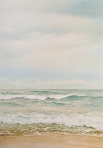 " Serene " Seascape oil canvas art van Yana Sagan, Schilderij te koop op Singulart