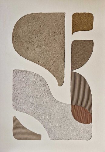 " Bay 3 " Brown high acrylic textured abstract art van Yana Sagan, Schilderij te koop op Singulart