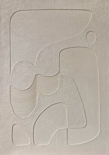 " Bay 4 " Beige high textured acrylic abstract art van Yana Sagan, Schilderij te koop op Singulart