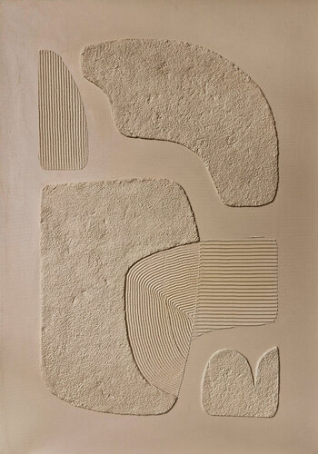 " Brown Bay 2 " Abstract acrylic tan high textured wall art by Yana Sagan, 油畫 for Sale on Singulart