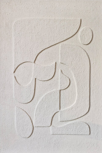 " Rye 4 " High textured acrylic white abstract art di Yana Sagan, Pittura in vendita su Singulart