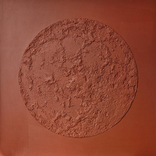 " Red Moon " Abstract red moon acrylic high textured art van Yana Sagan, Schilderij te koop op Singulart
