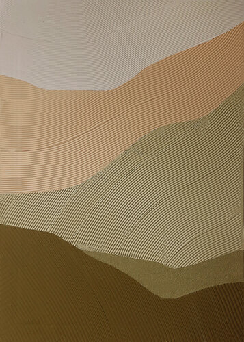 " Cream Field 2 " Acrylic abstract beige high textured wall art by Yana Sagan, 油畫 for Sale on Singulart