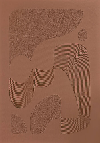 " Red bay "  Red acrylic abstract high textured art par Yana Sagan, Peinture en vente sur Singulart