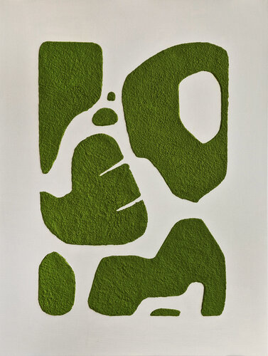 " Green bay 6 " High textured acrylic green abstract  wall art by Yana Sagan, Painting for Sale on Singulart