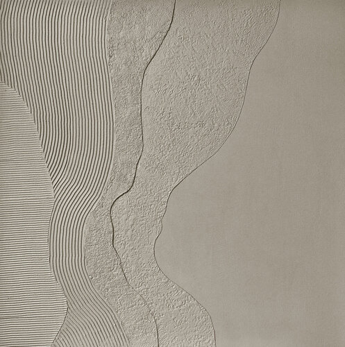 " Gray Nulla 2 " Gray abstract acrylic high textured art Yana Sagan