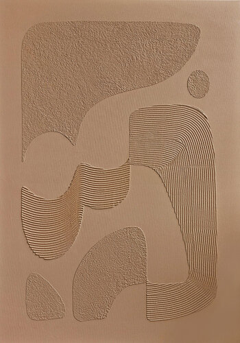 " Biege bay " Beige abstract acrylic high textured art by Yana Sagan, 油畫 for Sale on Singulart