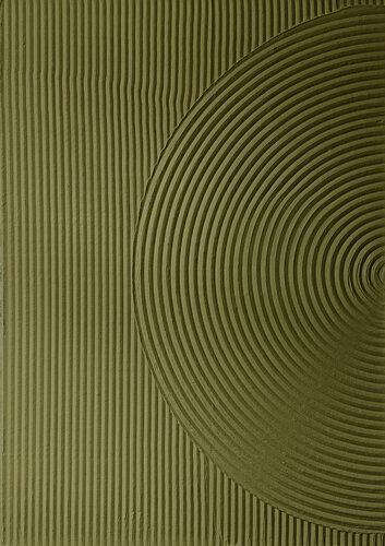 " Field 4 " High textured abstract green acrylic art van Yana Sagan, Schilderij te koop op Singulart