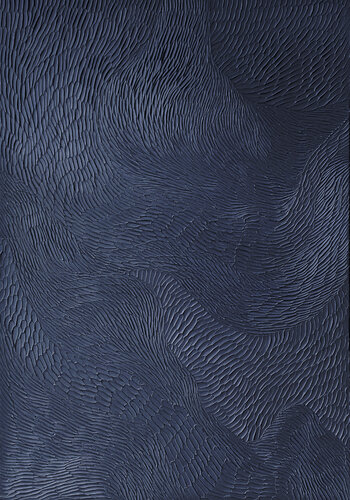 " Blue Fluency 5 " Navy abstract acrylic high textured art by Yana Sagan, 회화 for Sale on Singulart