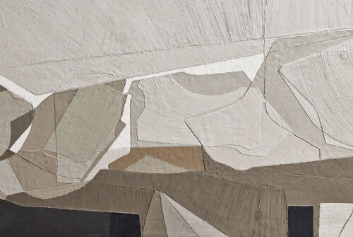 "Bella 5 " Geometric brown beige acrylic abstract high textured art by Yana Sagan, 油畫 for Sale on Singulart