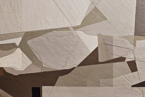 "Bella 6 " Geometric brown beige acrylic abstract high textured art by Yana Sagan, 油畫 for Sale on Singulart