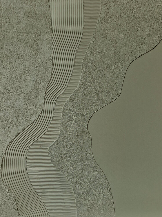 " Green Nile " Sage green abstract high textured acrylic art Yana Sagan