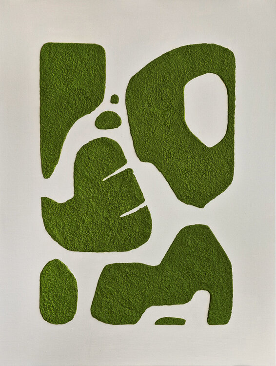 " Green bay 6 " High textured acrylic green abstract  wall art Yana Sagan