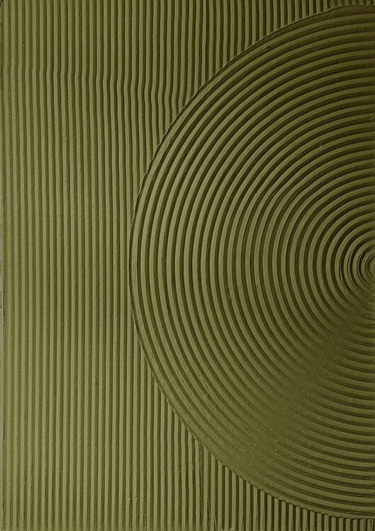 " Field 4 " High textured abstract green acrylic art Yana Sagan