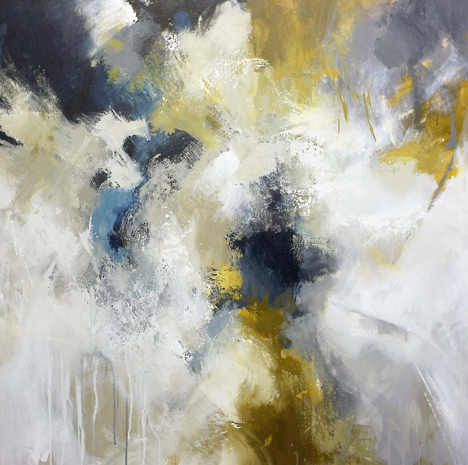 " Flight of fancy " Black white rust abstract acrylic wall art Yana Sagan Originalgemälde zu verkaufen