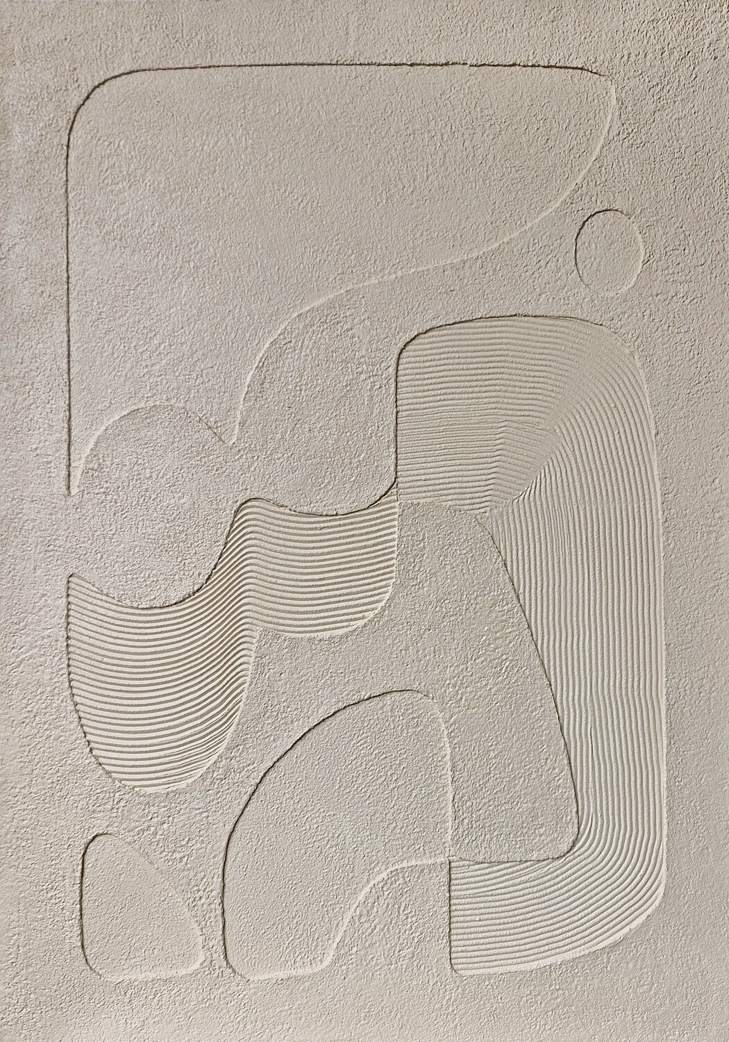 " Bay 4 " Beige high textured acrylic abstract art Yana Sagan Originalgemälde zu verkaufen
