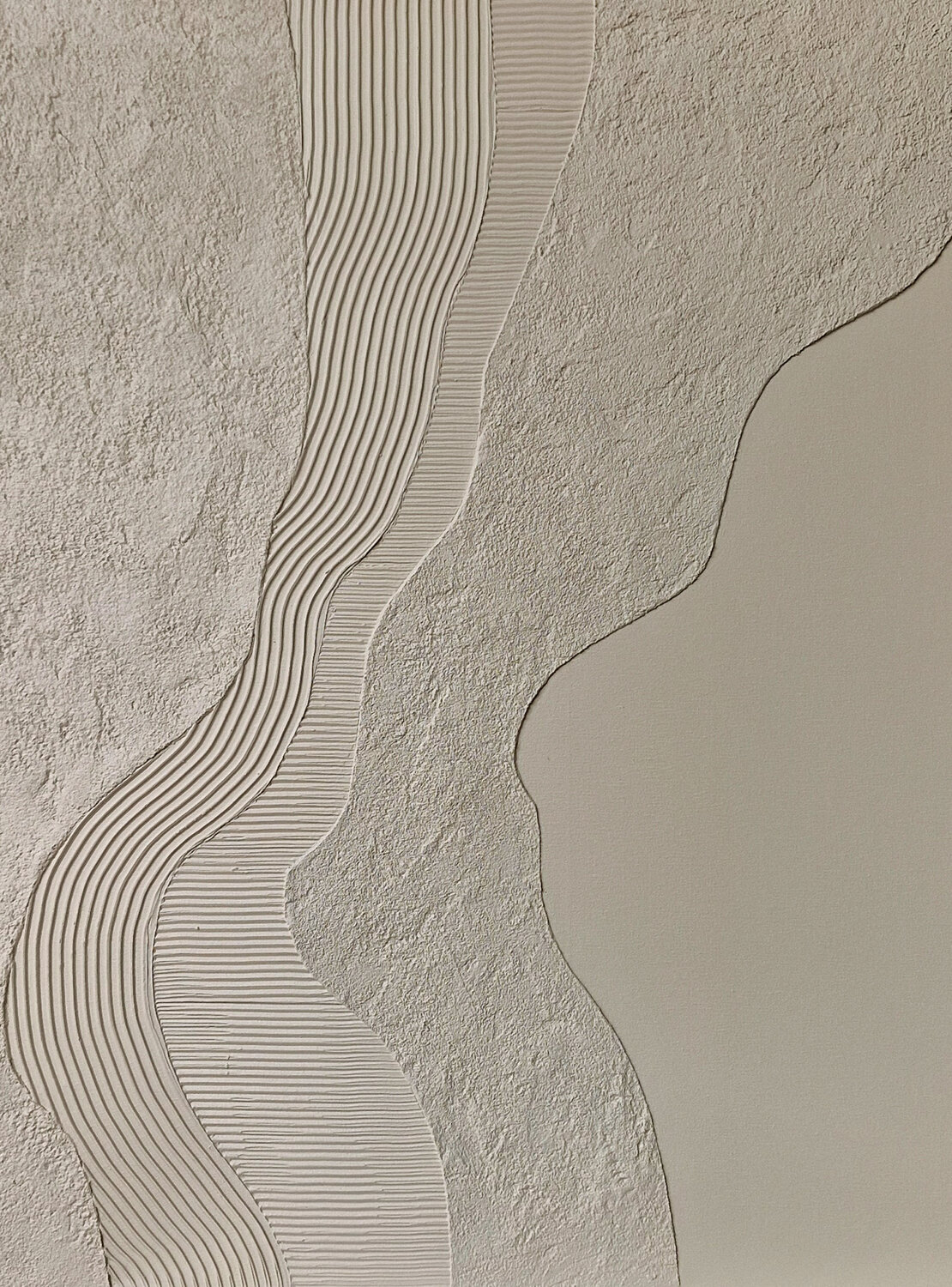 " Gray Nile " Gray abstract high textured acrylic art Yana Sagan