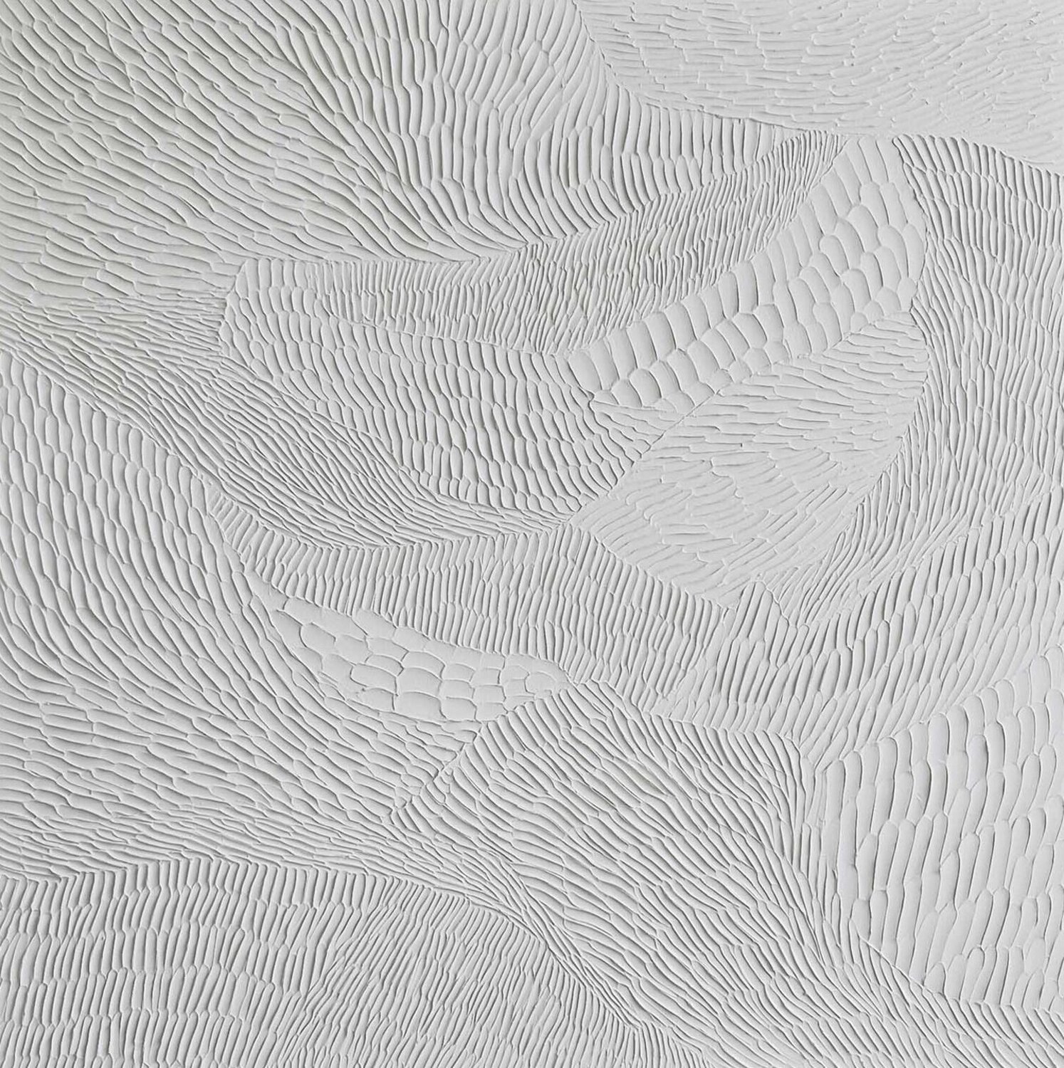 " Nulla 4 " White acrylic abstract high textured art Yana Sagan
