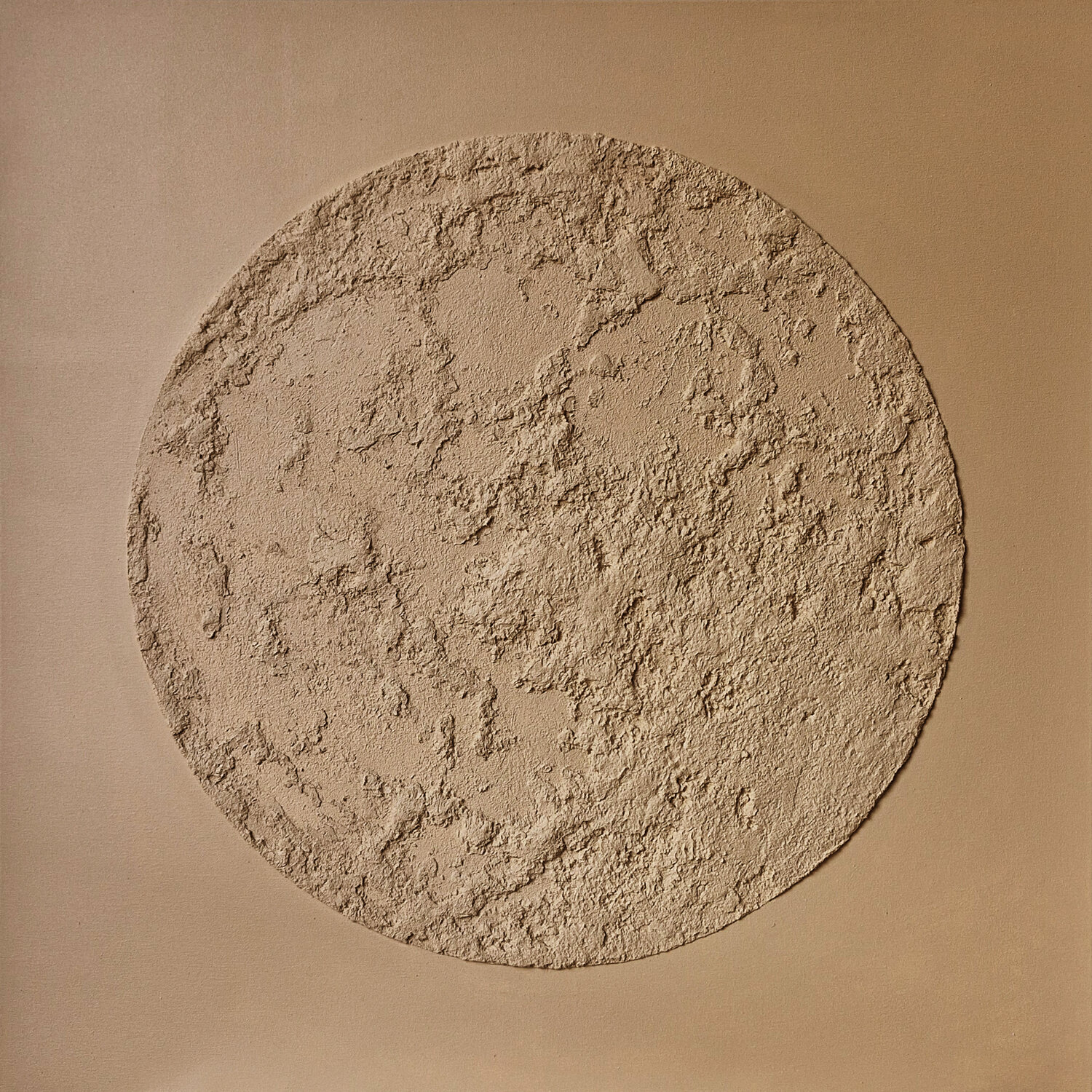 " Brown Moon " Moon beige acrylic high textured abstract art Yana Sagan Originalgemälde zu verkaufen