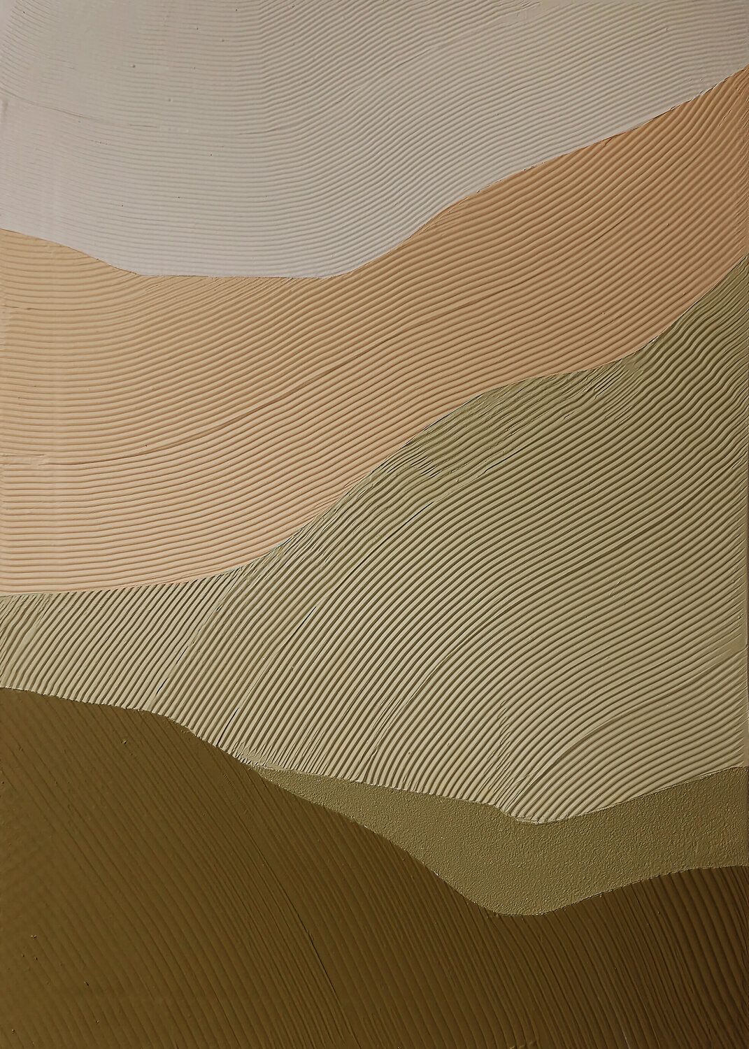 " Cream Field 2 " Acrylic abstract beige high textured wall art Yana Sagan Originalgemälde zu verkaufen