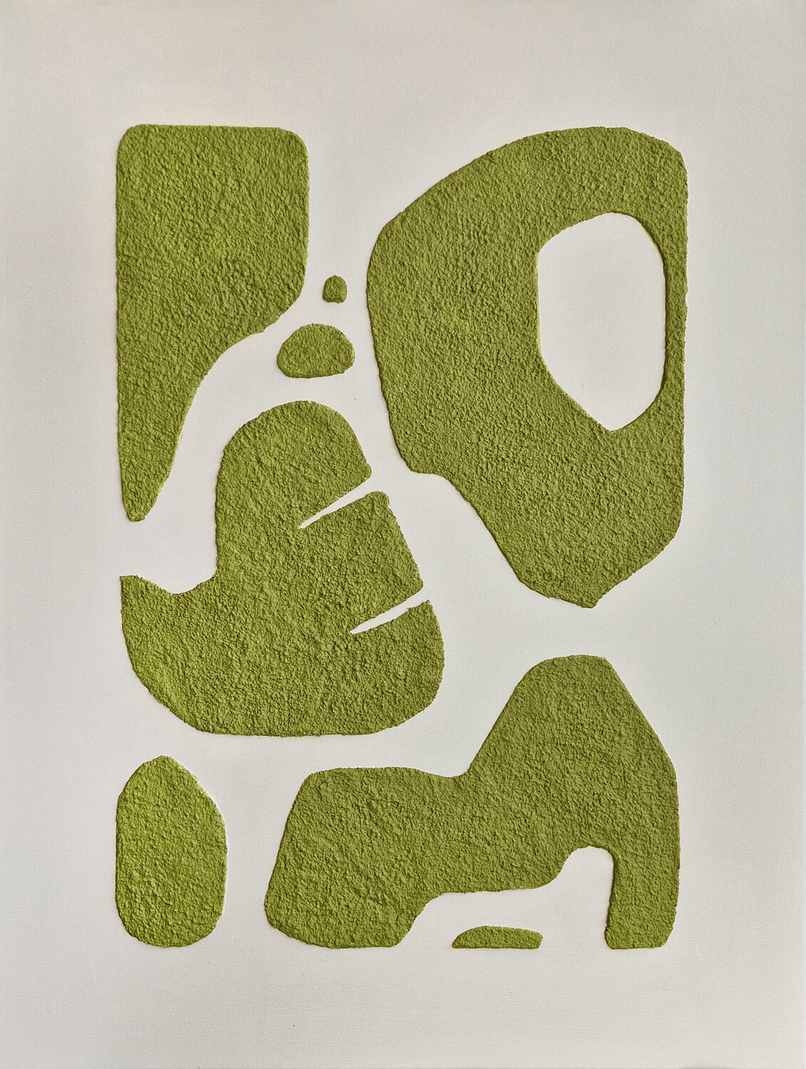 " Olive bay 6 " High textured acrylic olive abstract art Yana Sagan Dipinto originale in vendita