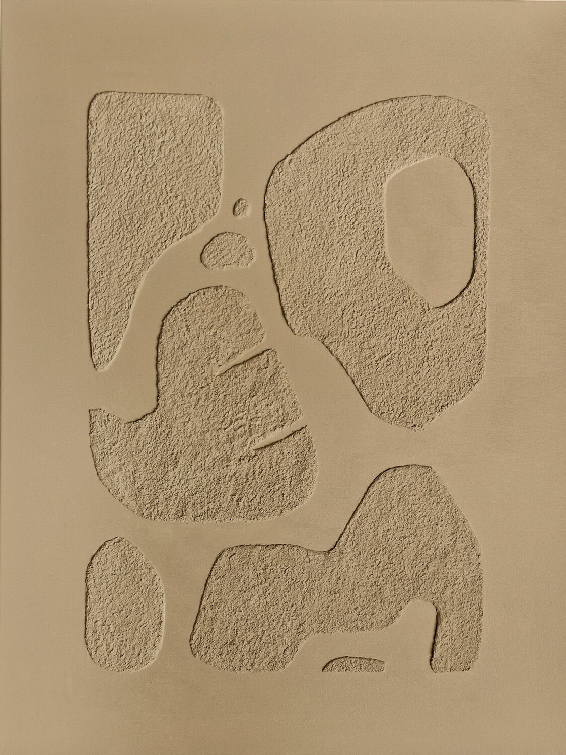 " Beige bay 6 " Abstract acrylic beige high textured  art Yana Sagan Originalgemälde zu verkaufen