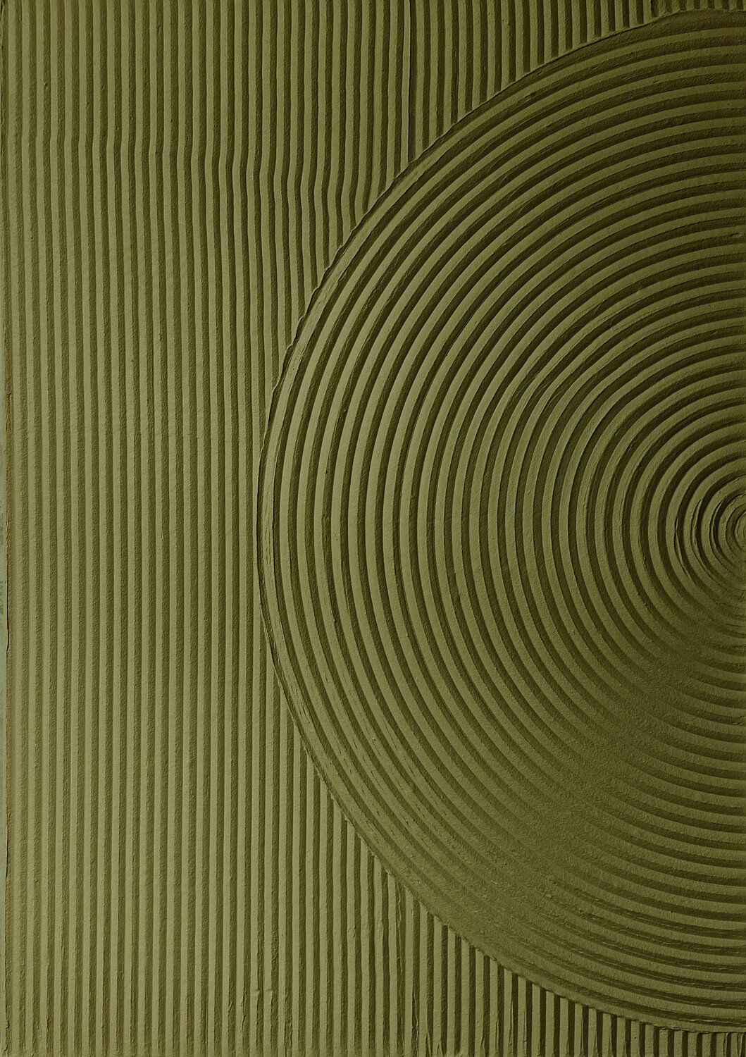 " Field 4 " High textured abstract green acrylic art Yana Sagan Originalgemälde zu verkaufen