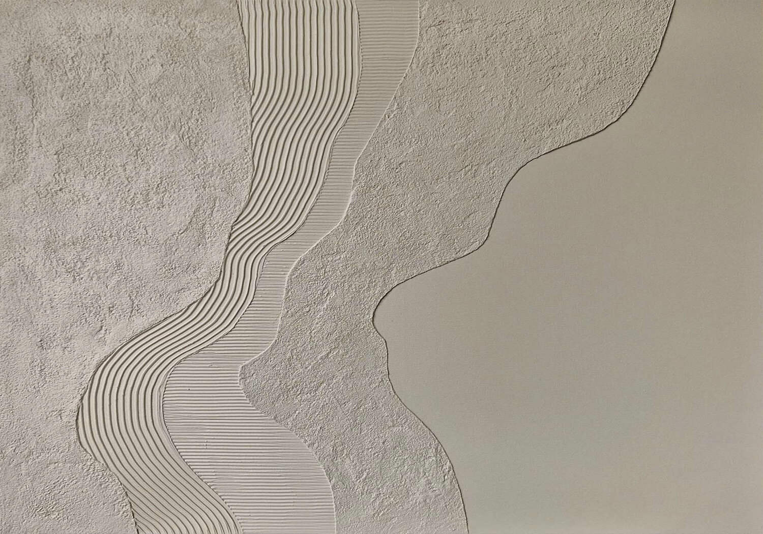 " Luara " Gray abstract high textured acrylic art Yana Sagan