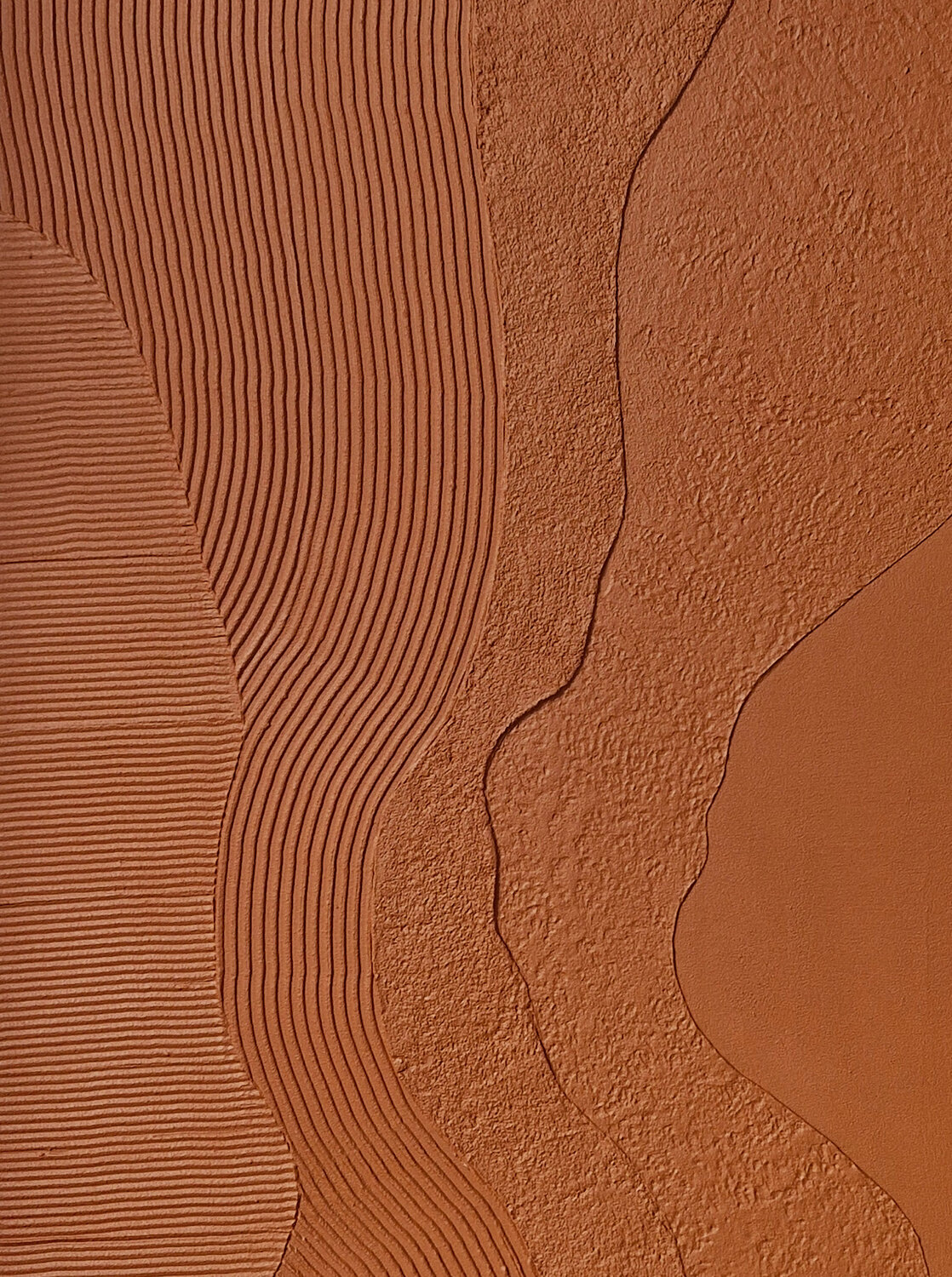 " Nile 2 " Terracotta high textured acrylic abstract art Yana Sagan Originalgemälde zu verkaufen