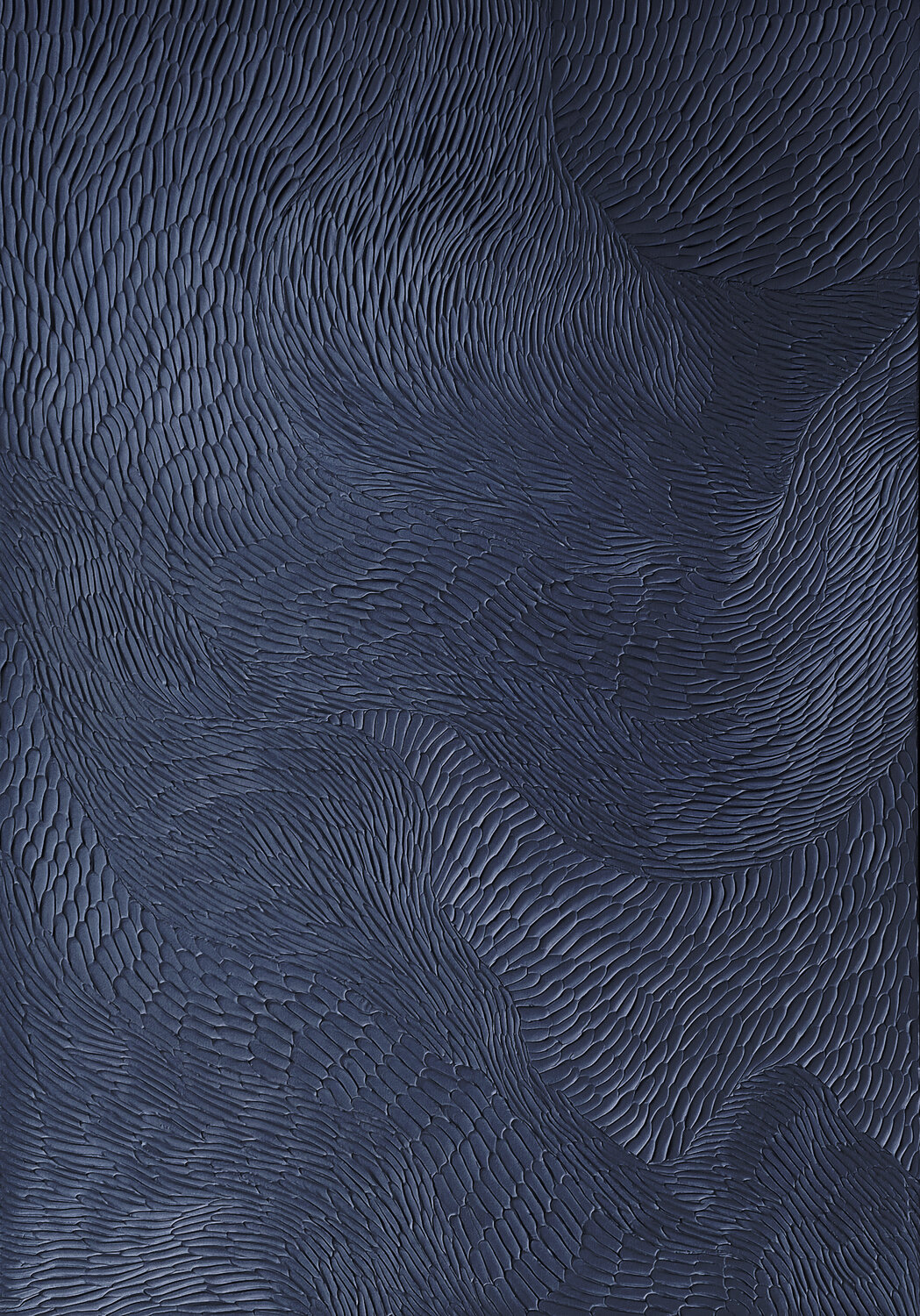 " Blue Fluency 5 " Navy abstract acrylic high textured art Yana Sagan Originalgemälde zu verkaufen