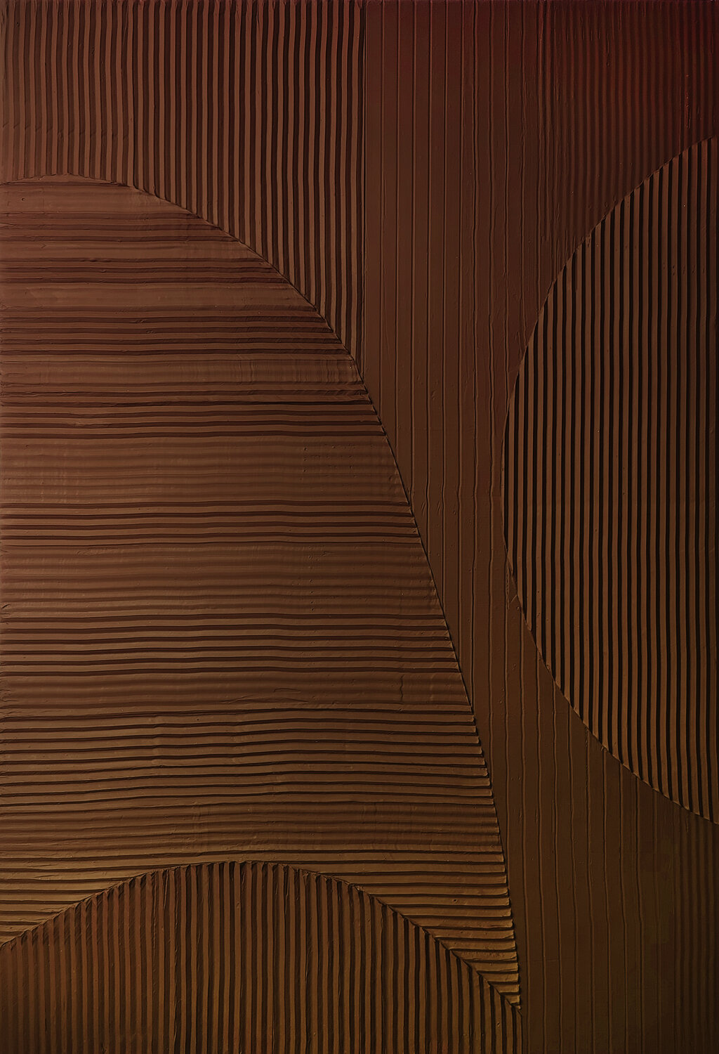 " Brown Field 5 " Brown abstract acrylic high textured art Yana Sagan Originalgemälde zu verkaufen