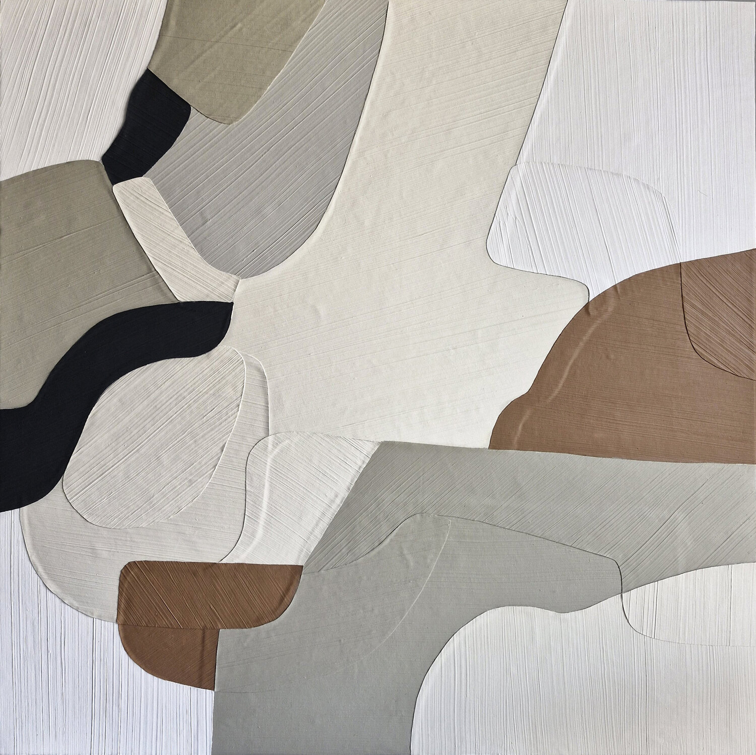 "Aura 2"  Pastel gray brown abstract acrylic art Yana Sagan Originalgemälde zu verkaufen