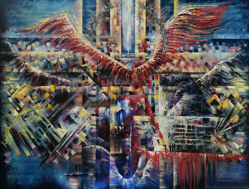 Painting "Unconditional Love" сanvas/oil von Olena Brzhosniovska, Andere Medien kaufen auf Singulart