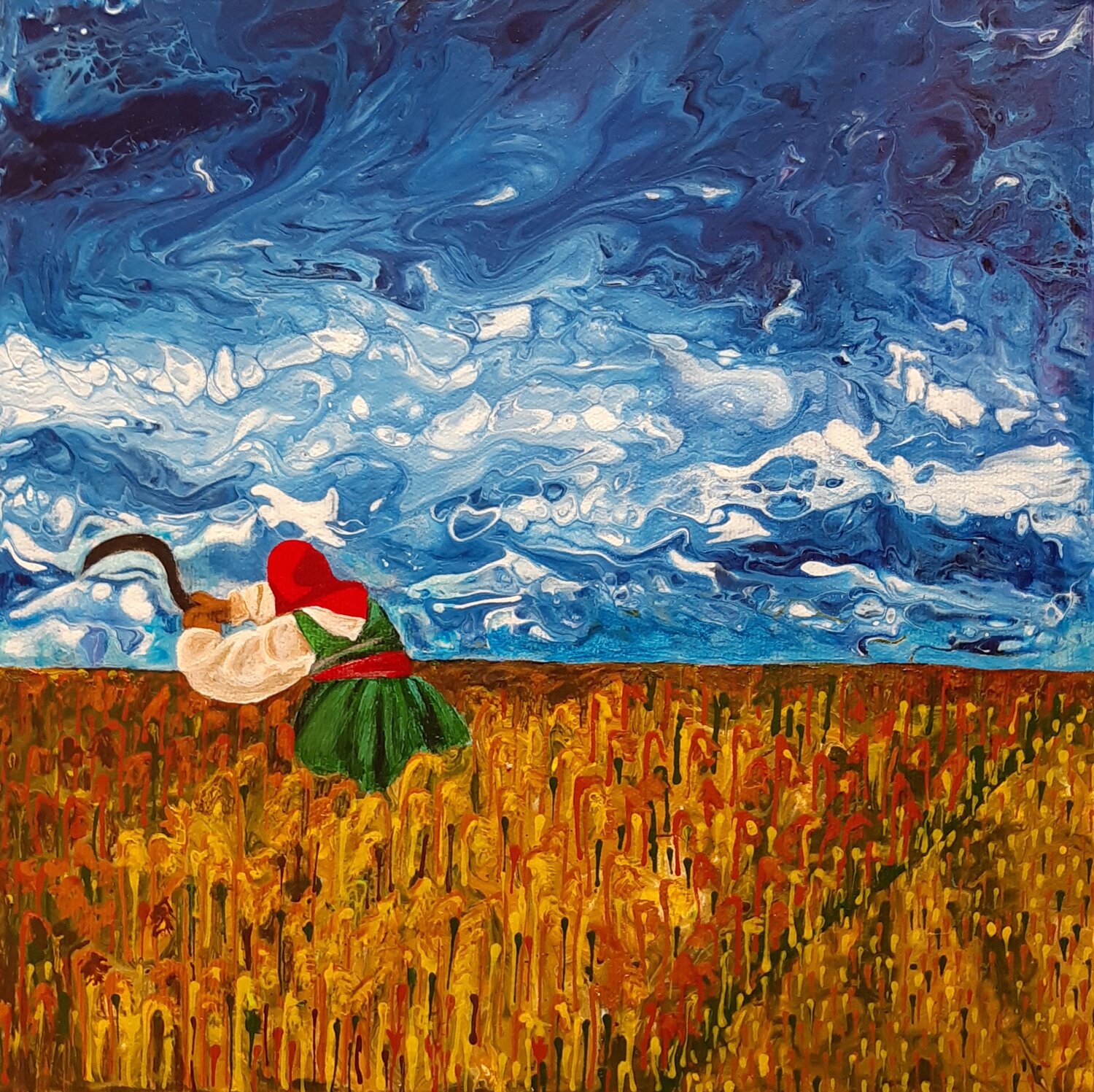 A Broken Frame - Depeche Mode Album Cover Maria Elena Di Lascio Dipinto originale in vendita