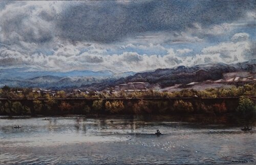 Shadow Cliff Lake by Marie Pascal, Drawing for Sale on Singulart