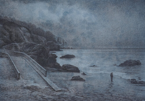 China Beach, San Francisco von Marie Pascal, Zeichnungen kaufen auf Singulart