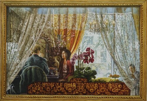 The Orchids- Japanese Cafe by Marie Pascal, Work on Paper for Sale on Singulart