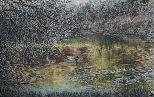Between two worlds by Marie Pascal, 소묘 for Sale on Singulart