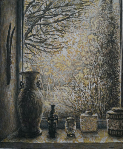 The Collectors Garden by Marie Pascal, 소묘 for Sale on Singulart