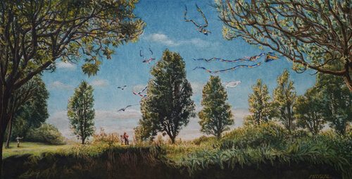 Windy Day par Marie Pascal, Dessin en vente sur Singulart