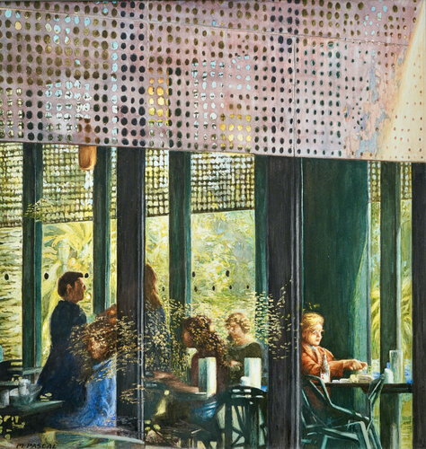 Lunch at the De Young par Marie Pascal, Œuvre sur papier en vente sur Singulart