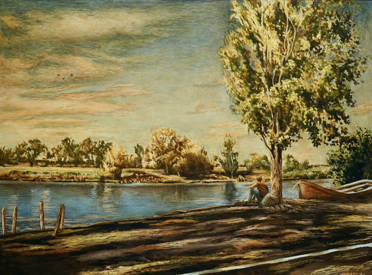 The young fisherman Marie Pascal Work on Paper for sale