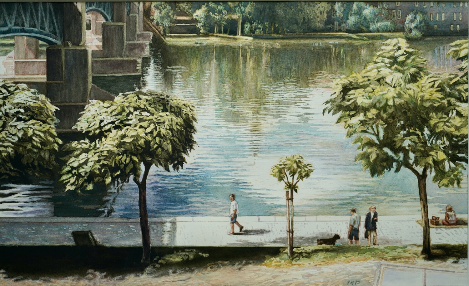 Edge of the Garonne Marie Pascal Werk auf Papier zu verkaufen