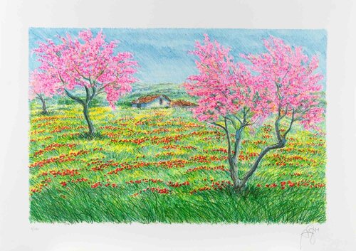 Spring Landscape  by Franco Azzinari, Print for Sale on Singulart