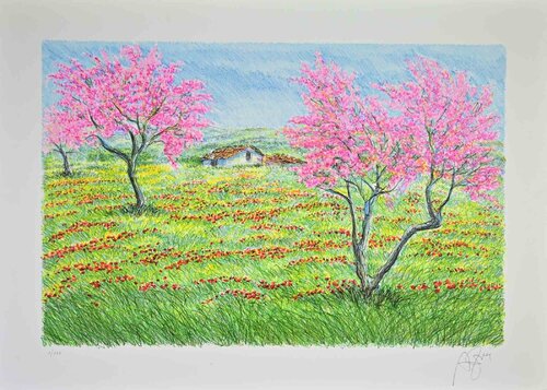 Spring Landscape von Franco Azzinari, Druck kaufen auf Singulart
