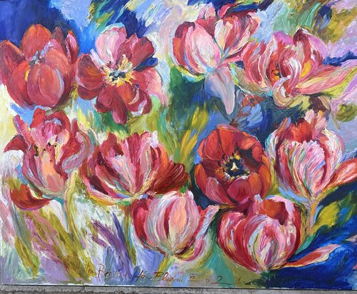 Tulips par Anitra Berzina, Peinture en vente sur Singulart