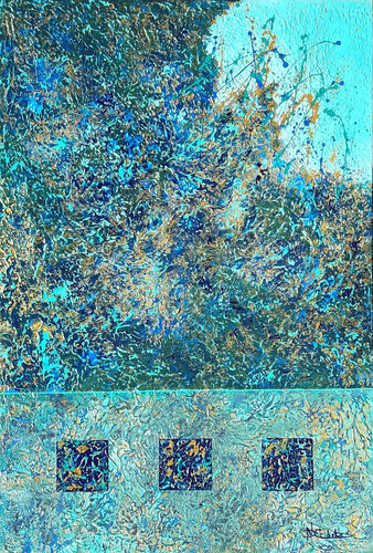 Golden Accents de Nancy Eckels, Pintura a la venta en Singulart