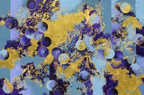 Golden Bubblelicious von Nancy Eckels, Malerei kaufen auf Singulart