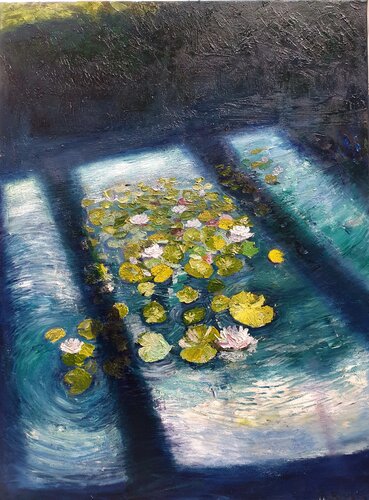 Water Lily di Boguslawa Bryska, Pittura in vendita su Singulart