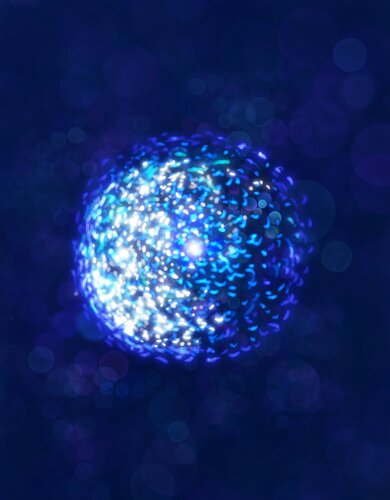 Blue Light Mandala di SUSANA MAZZARINO JIMENEZ, Digitale in vendita su Singulart